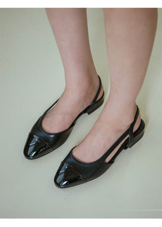 Clippin Cap-toe Combination Flats 2cm Slingback