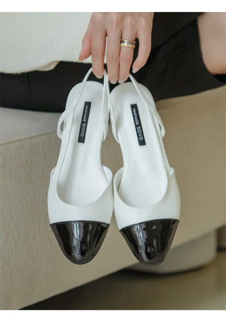 Clippin Cap-toe Combination Flats 2cm Slingback