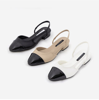 Clippin Cap-toe Combination Flats 2cm Slingback