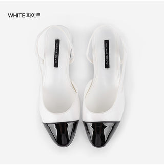 Clippin Cap-toe Combination Flats 2cm Slingback