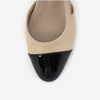 Clippin Cap-toe Combination Flats 2cm Slingback