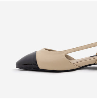Clippin Cap-toe Combination Flats 2cm Slingback