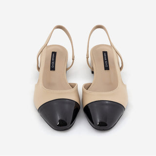Clippin Cap-toe Combination Flats 2cm Slingback
