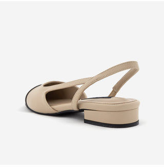 Clippin Cap-toe Combination Flats 2cm Slingback