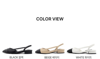 Clippin Cap-toe Combination Flats 2cm Slingback