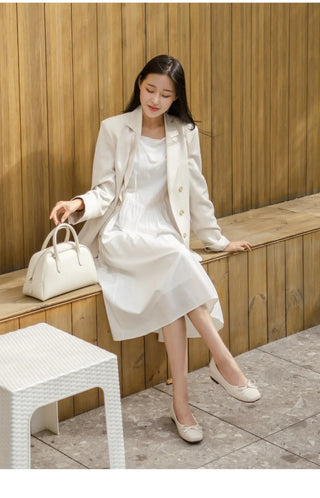 Brenton Square Ribbon Flat Shoes 1cm