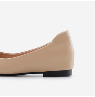 Brenton Square Ribbon Flat Shoes 1cm