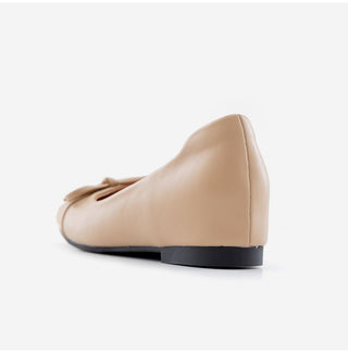 Brenton Square Ribbon Flat Shoes 1cm
