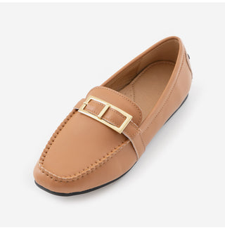Comforton Cowhide Flats Loafers 1cm