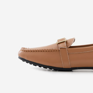 Comforton Cowhide Flats Loafers 1cm