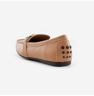 Comforton Cowhide Flats Loafers 1cm