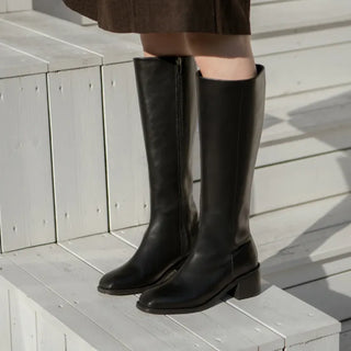 BEST  Boot Width++SIZE Le Ar Square Basic Long Boots 5cm