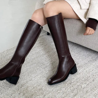 BEST  Boot Width++SIZE Le Ar Square Basic Long Boots 5cm