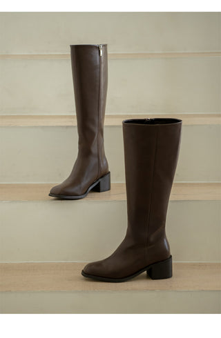 BEST  Boot Width++SIZE Le Ar Square Basic Long Boots 5cm