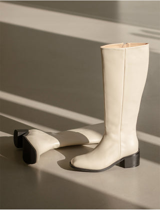 BEST  Boot Width++SIZE Le Ar Square Basic Long Boots 5cm