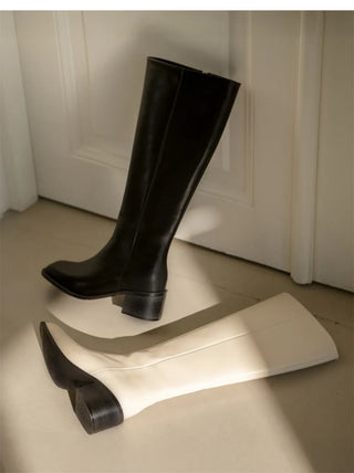 BEST  Boot Width++SIZE Le Ar Square Basic Long Boots 5cm