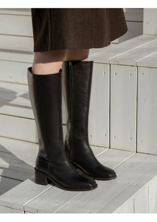 BEST  Boot Width++SIZE Le Ar Square Basic Long Boots 5cm