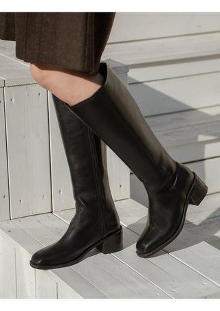 BEST  Boot Width++SIZE Le Ar Square Basic Long Boots 5cm