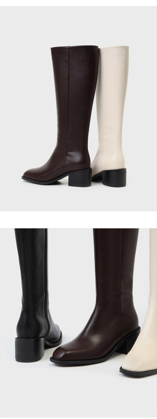BEST  Boot Width++SIZE Le Ar Square Basic Long Boots 5cm