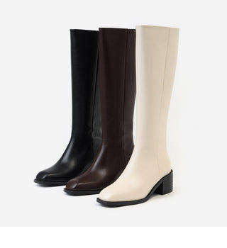 BEST  Boot Width++SIZE Le Ar Square Basic Long Boots 5cm
