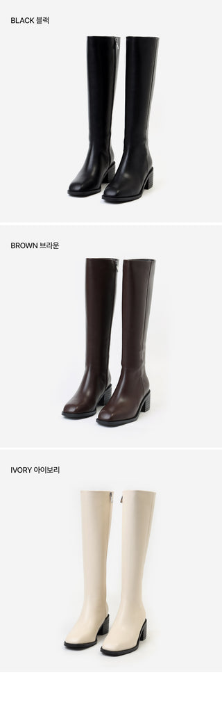 BEST  Boot Width++SIZE Le Ar Square Basic Long Boots 5cm