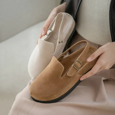 Covent Suede Flats 4cm Slingback