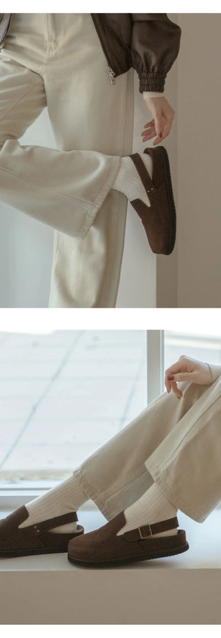 Covent Suede Flats 4cm Slingback