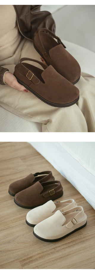 Covent Suede Flats 4cm Slingback