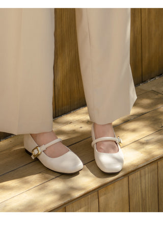 Martinpool Mary Jane Wedge Shoes 1cm