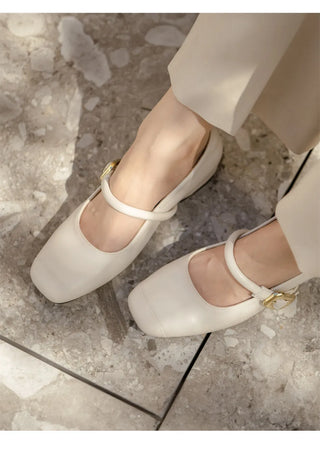 Martinpool Mary Jane Wedge Shoes 1cm