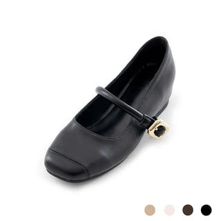 Martinpool Mary Jane Wedge Shoes 1cm
