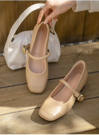 Martinpool Mary Jane Wedge Shoes 1cm