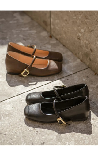 Martinpool Mary Jane Wedge Shoes 1cm