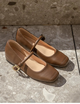 Martinpool Mary Jane Wedge Shoes 1cm