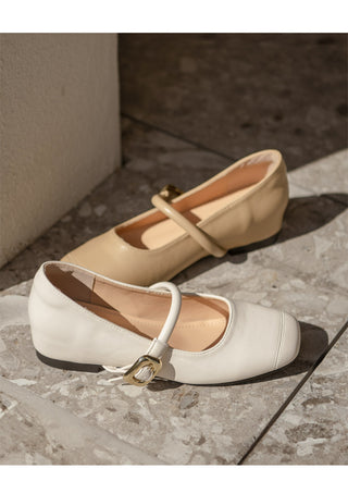 Martinpool Mary Jane Wedge Shoes 1cm