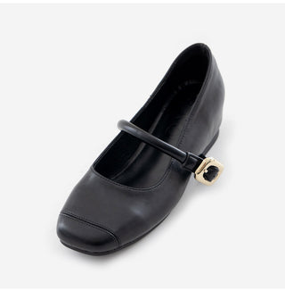 Martinpool Mary Jane Wedge Shoes 1cm