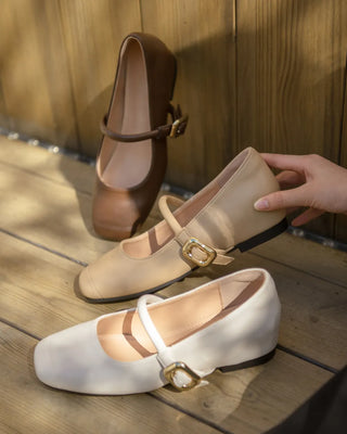 Martinpool Mary Jane Wedge Shoes 1cm