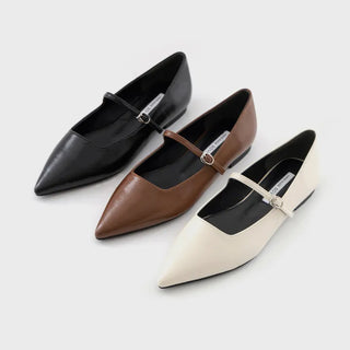 Sequins Stiletto Mary Jane Flat Shoes 1cm