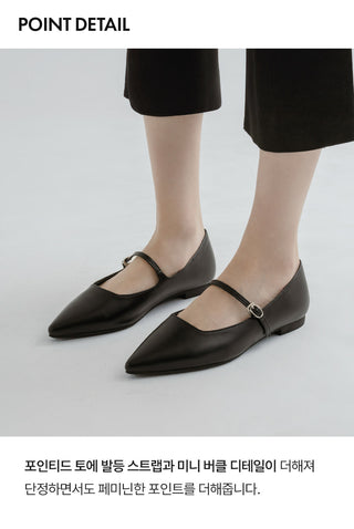Sequins Stiletto Mary Jane Flat Shoes 1cm