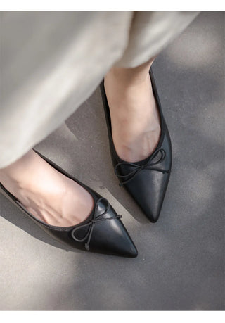 Pisa stiletto ribbon flat shoes 2cm