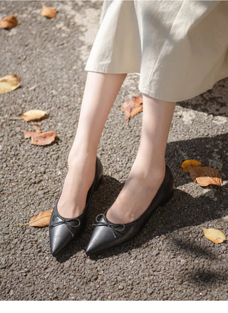 Pisa stiletto ribbon flat shoes 2cm