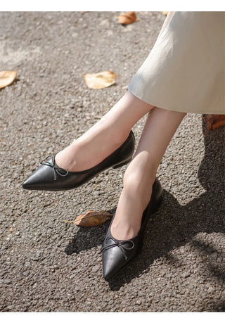 Pisa stiletto ribbon flat shoes 2cm