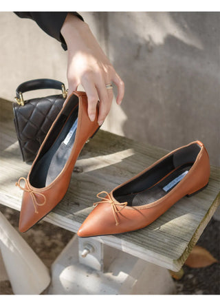 Pisa stiletto ribbon flat shoes 2cm