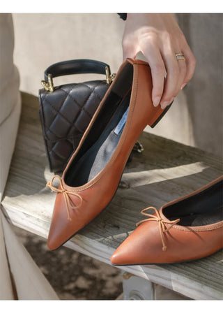 Pisa stiletto ribbon flat shoes 2cm