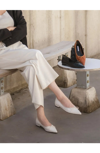 Pisa stiletto ribbon flat shoes 2cm