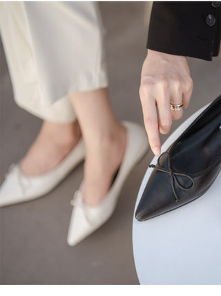 Pisa stiletto ribbon flat shoes 2cm