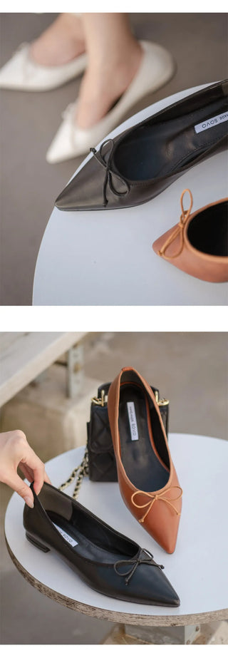 Pisa stiletto ribbon flat shoes 2cm