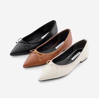 Pisa stiletto ribbon flat shoes 2cm