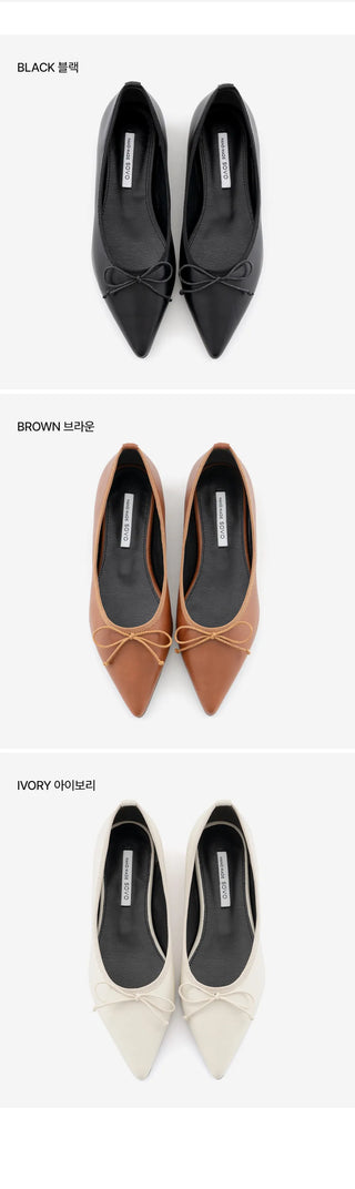 Pisa stiletto ribbon flat shoes 2cm
