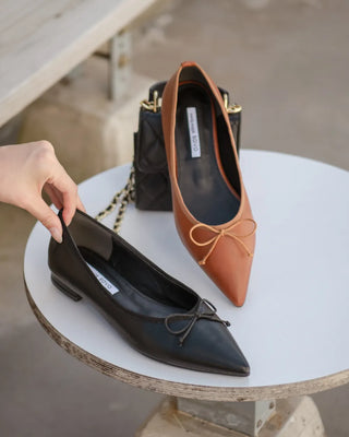 Pisa stiletto ribbon flat shoes 2cm